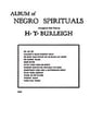 Album of Negro Spirituals Vocal Solo & Collections sheet music cover